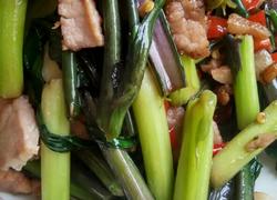肉片剁椒炒红菜苔