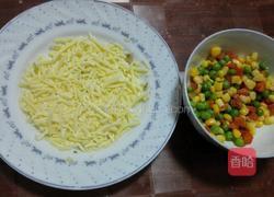 火腿杂蔬焗饭（微波炉版）的做法图解1