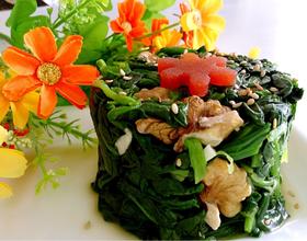 香拌核桃菠菜塔[图]