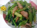 腊肉炒芥兰