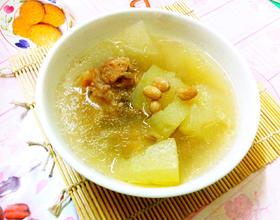 冬瓜花生米筒骨汤[图]