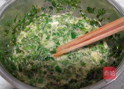香菜鹅蛋饼(冬至偏方)的做法图解4