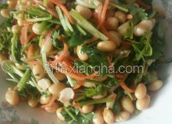 香菜胡萝卜拌黄豆