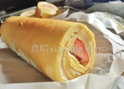 草莓烫面奶油蛋糕卷