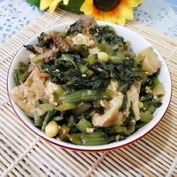 雪里蕻炒豆腐的做法[图]