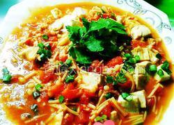 西红柿金针菇烧豆腐