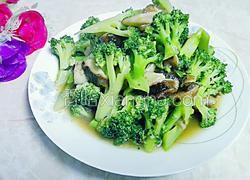 鲜冬菇炒西兰花