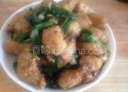 菠菜烧丸子