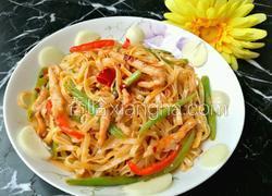 豆角炒肉卤面