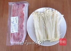培根卷金针菇的做法图解1