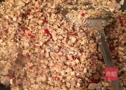 韭菜笋丁豆干肉饼的做法图解3