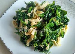 豆苗炒百叶