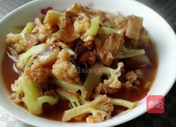 菜花炒肉的做法图解4