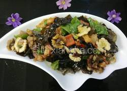 核桃木耳炒肉片