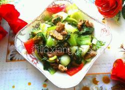 油菜熘肉片