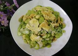 蚕豆炒鸡蛋
