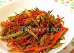 牛蒡胡萝卜丝炒肉丁