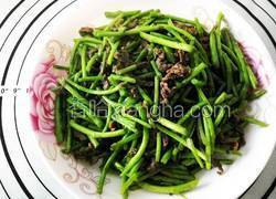 芦蒿炒牛肉丝