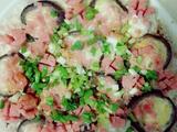 肉末香菇蒸鸭蛋火腿的做法[图]