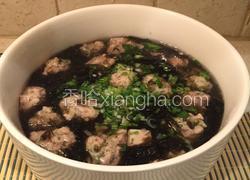 紫菜干贝肉丸汤