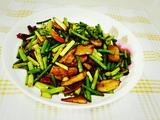 四川腊肉炒蒜苔