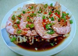 金针菇粉丝蒸虾