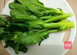 芥兰肉沫炒面的做法图解1