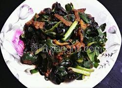 韭菜木耳炒肉片