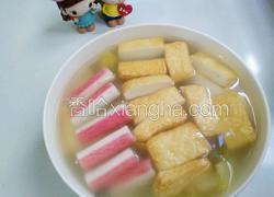 蟹棒鱼豆腐咸菜汤