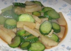 黄瓜炒山药片