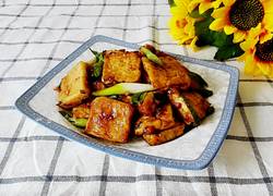 青蒜烧脆皮豆腐