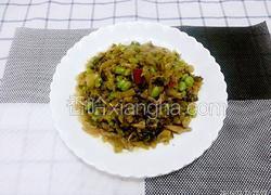 雪菜肉丝炒毛豆