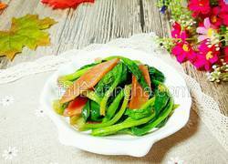 菠菜香肠小炒