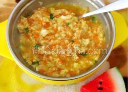 胡萝卜鸡蛋米汤羹（宝宝食谱）