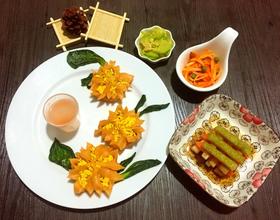 圣女果汁牡丹花蒸饺