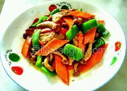 青菜炒滑子蘑