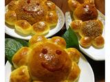花朵与兔子豆沙面包的做法[图]