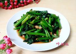 肉粒炒菜心