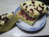 蔓越莓果粒加草莓果酱蛋糕的做法[图]