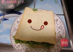 火腿煎蛋新鮮生菜三文治的做法图解13