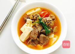 番茄豆腐牛肉的做法图解8