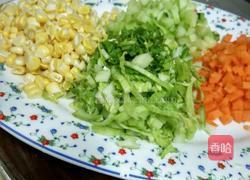 春芥胡萝卜玉米香饭的做法图解2