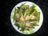 瘦肉鲜虾炒青芦笋