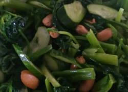 菠菜拌黄瓜花生仁