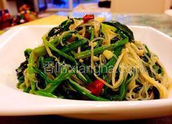 金针菇粉丝拌菠菜