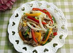 白菜梗炒瘦肉