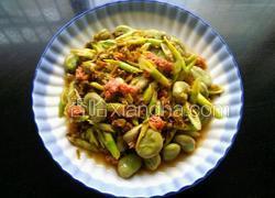 肉末雪菜野笋炒蚕豆