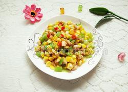 莴笋玉米炒肉丁