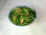 猪肉炒蒜苔