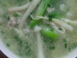 海鲜菇丝瓜肉末汤
